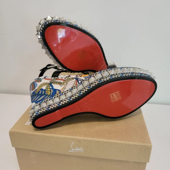 Christian Louboutin Platform Wedges Pira Ryas 110 Size 42 - Picture 4 of 6